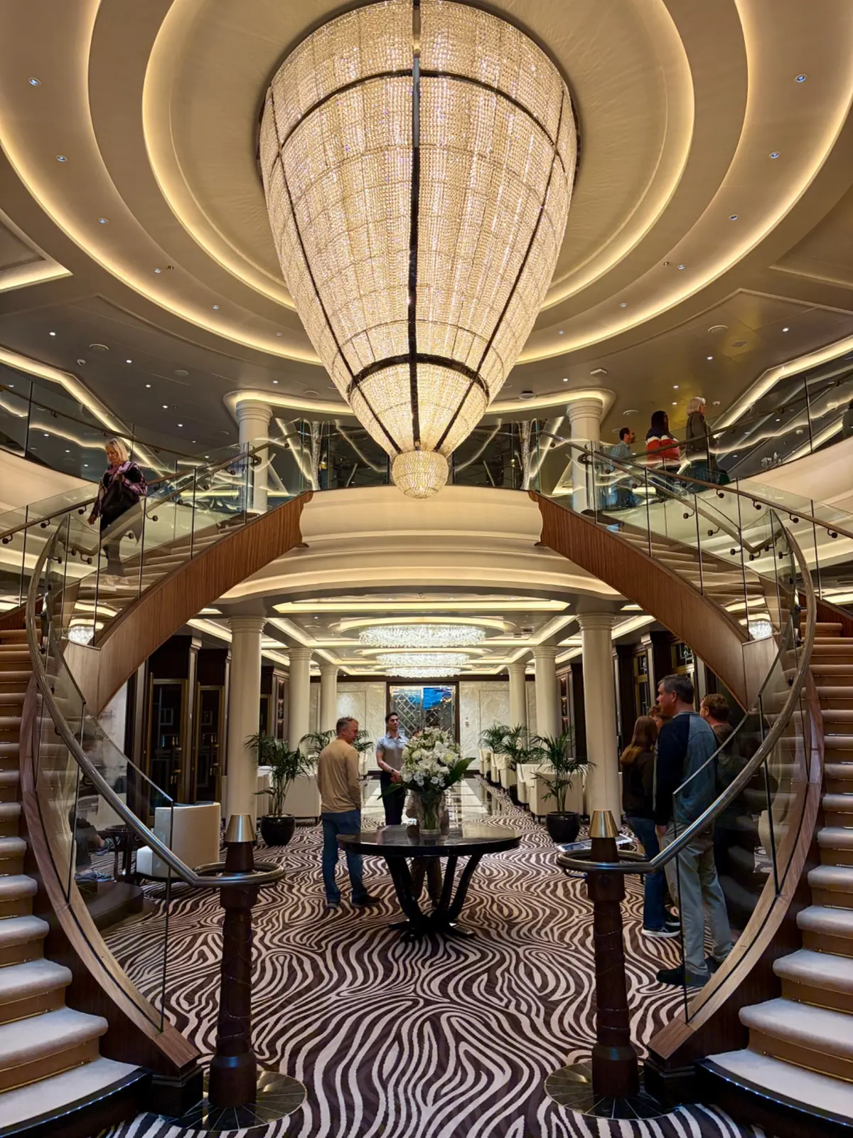 Elegant atrium aboard Seven Seas Explorer