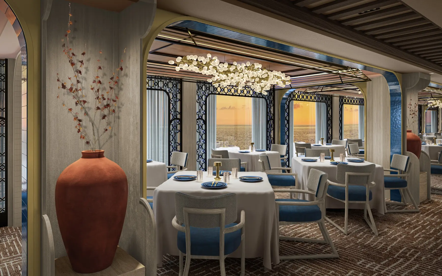 Artist rendering of Azure restaurant aboard Seven Seas Prestige