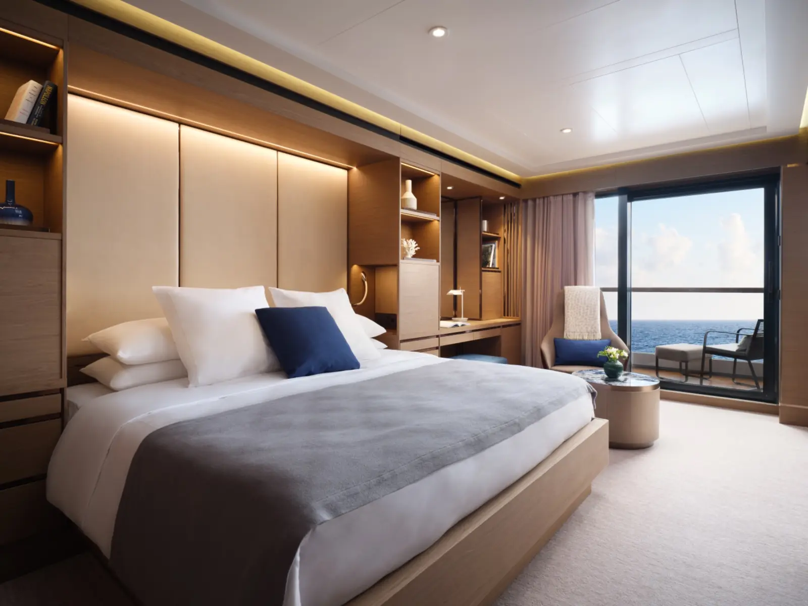 Terrace Suite aboard Evrima in The Ritz-Carlton Yacht Collection